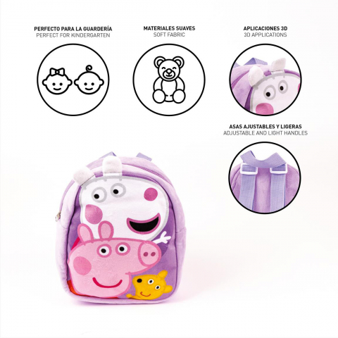 Rucsac plusat Peppa Pig, 18x22x8 cm [3]