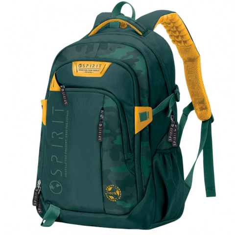 Játékok 3-5 éveseknek - Rucsac Spirit Pattern, Verde / Galben, 49x35x16 cm