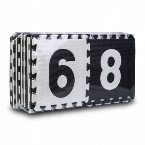 Ricokids-Salteluta de joaca 180 x 180 cm cu litere si cifre Ricokids 7493 - Alb - Negru [3]