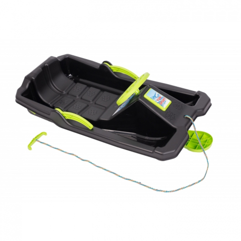 Játékok 3-5 éveseknek - Sanie copii Marmat Niko cu manere, frana si volan - Negru