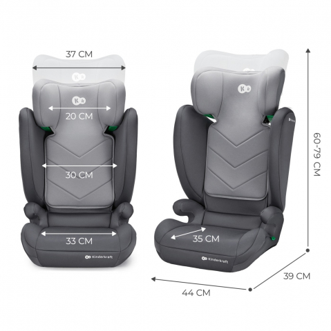 Scaun Auto Kinderkraft I-Spark, I-Size 100-150 Cm, Grey [7]