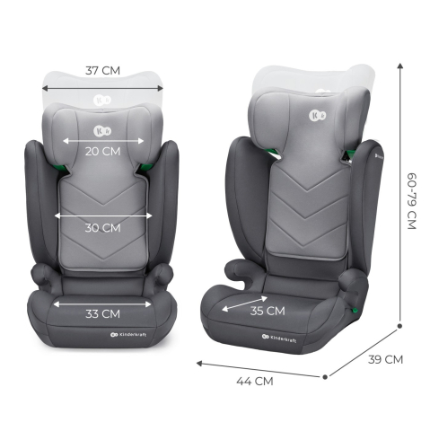 Scaun Auto Kinderkraft I-Spark, I-Size 100-150 Cm, Grey [15]