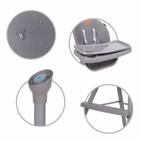 Kidwell-Scaun de masa 4 in 1 Kidwell EATAN Gray [5]