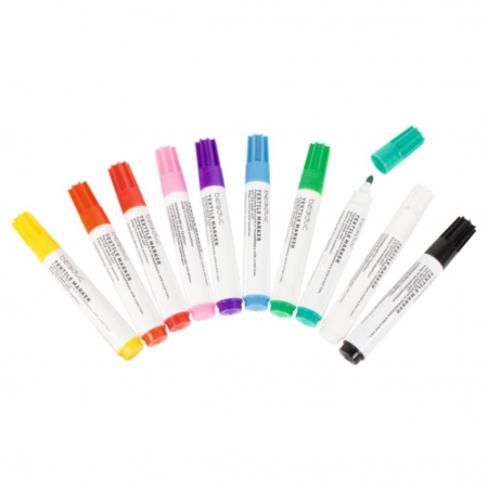 Jucarii +2 Ani - Beleduc Set 10 carioci pentru textile - Beleduc