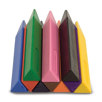 Jucarii +2 Ani - Melissa & Doug Set 10 creioane groase trunghiulare Melissa and Doug