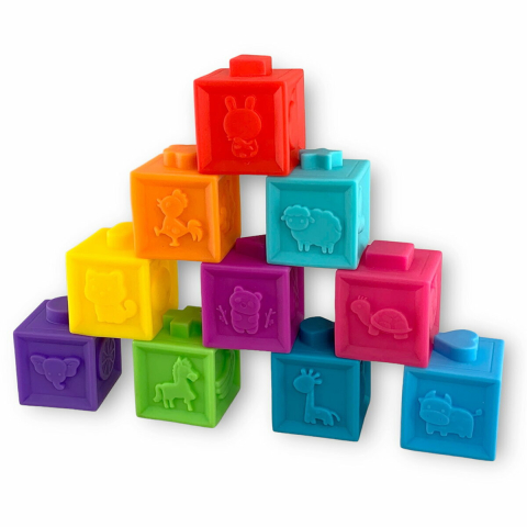 Little Learner-Set 10 cuburi senzoriale moi [5]