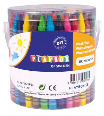 Jocuri si Jucarii Educative - Playbox Set 100 creioane colorate