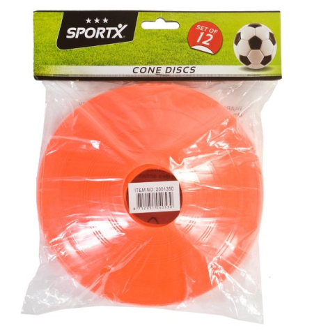 SportX-Set 12 conuri fotbal SportX, pentru copii, portocalii [1]