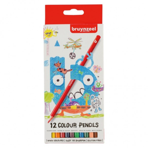 Oktató játékok - Set 12 creioane colorate Bruynzeel