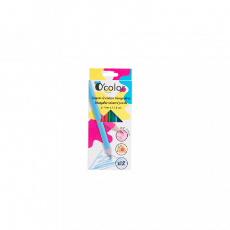 Játékok 50 RON alatt - OColor Set 12 creioane colorate triunghiulare