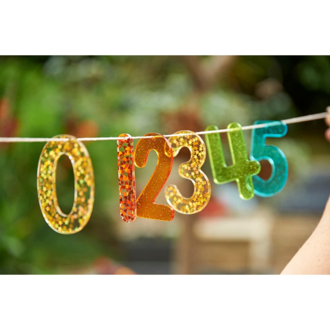 Set 14 numere translucide Glitter pentru tablete si mese luminoase [1]