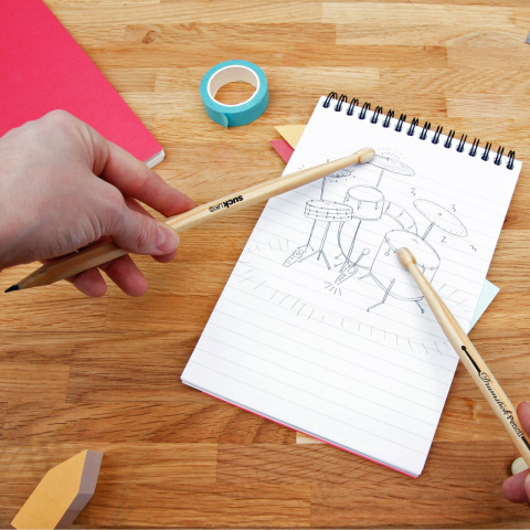 SUCK UK-Set 2 creioane Drumstick, 23 cm, pentru scris sau pentru tobe [3]