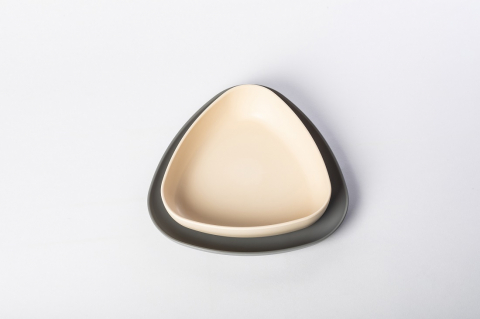 Ekoala-Set 2 farfurii, eKoala, BIOplastic, White/Grey [3]