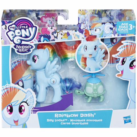 Jucarii 0-1 ani - Set 2 figurine Rainbow Dash Silly Looks, 4 / 8 cm, My Little Pony