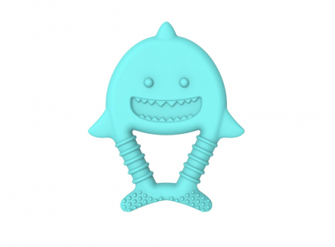 Set 2 Jucarii Dentitie Silicon Melii Model Dino + Rechin [5]