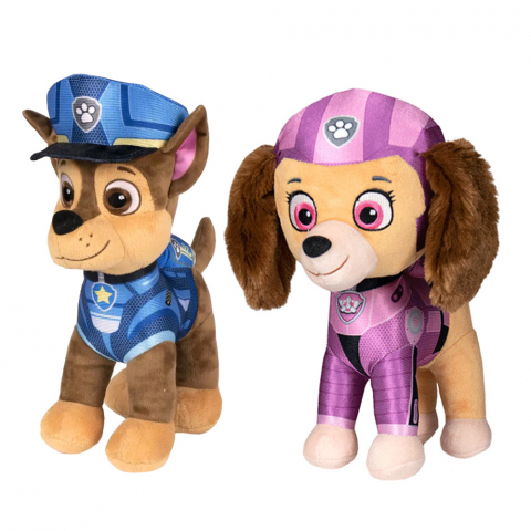 Jucarii 0-1 ani - Set 2 jucarii din plus Chase 19 cm si Skye 18 cm, Paw Patrol Movie