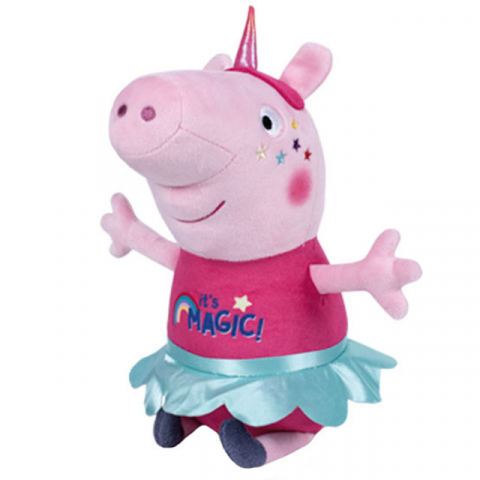 Set 2 jucarii din plus George Dinos & Peppa Pig Unicorn 25 cm, Peppa Pig [2]