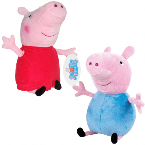 Set 2 jucarii din plus George & Peppa Pig 17 cm, Peppa Pig [2]