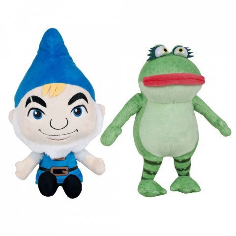 Jucarii 0-1 ani - Set 2 jucarii din plus Gnomeo 32 cm & Nanette 29 cm, Sherlock Gnomes