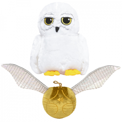 Jucarii 0-1 ani - Set 2 jucarii din plus Hedwig 15 cm si Snitch cu sunete 8/25 cm, Harry Potter