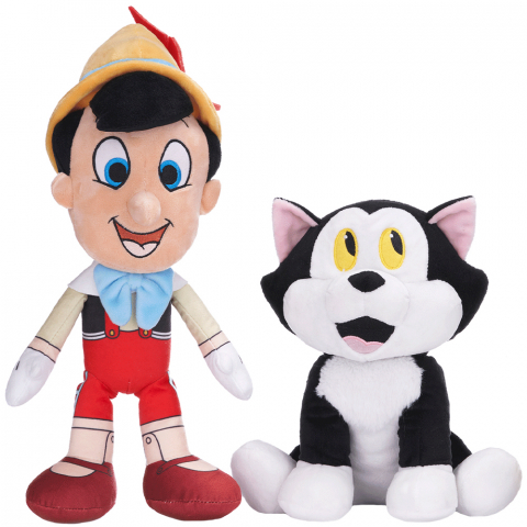 Jucarii 0-1 ani - Set 2 jucarii din plus Pinocchio 35 cm si Figaro 24 cm