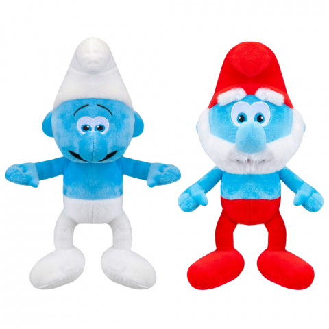 Jucarii 0-1 ani - Set 2 jucarii din plus Smurf si Papa Smurf, The Smurfs, 20 cm