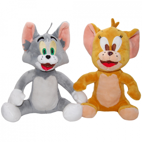Jucarii 0-1 ani - Set 2 jucarii din plus Tom & Jerry, 18 cm