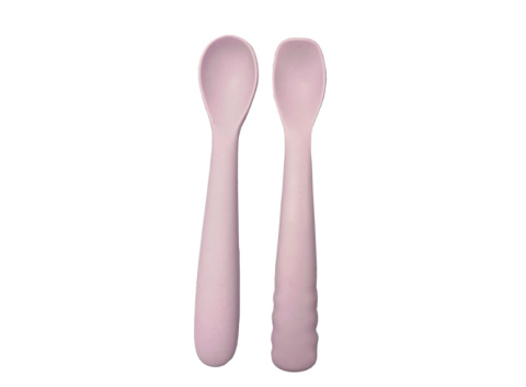 BO Jungle-Set 2 linguri Bo Jungle pentru bebelusi, dn silicon, roz [1]