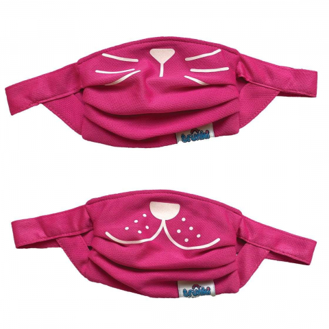 Jucarii 1-3 ani - Trunki-Set 2 masti faciale reutilizabile (acoperitoare fata), Trunki, Roz