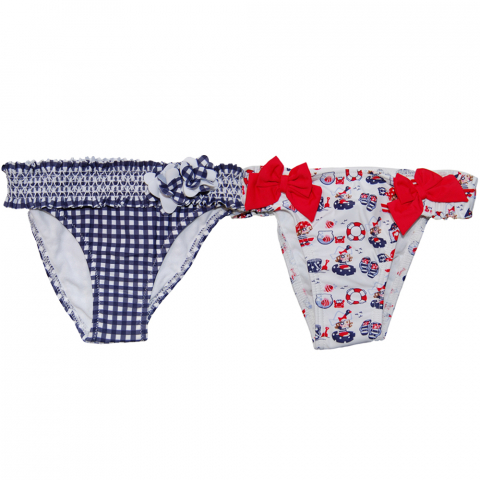 Játékok 6-8 éveseknek - Set 2 slipuri de baie Bleumarin/Alb/Rosu (3603), 6 ani, 116 cm