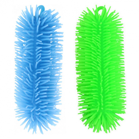 Játékok 3-5 éveseknek - Set 2 viermi din silicon moale, Verde/Albastru, 20 cm