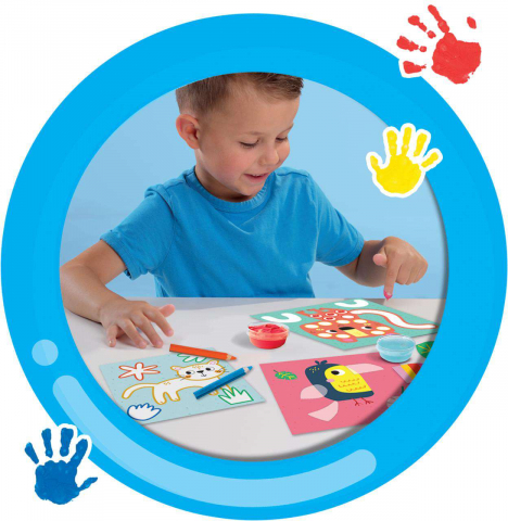 SES Creative-Set 3 In 1 De Pictat Cu Degetul, De Colorat Si De Lipit [5]