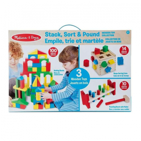 Melissa & Doug - Melissa-Doug-Set-3-jucarii-clasice-din-lemn