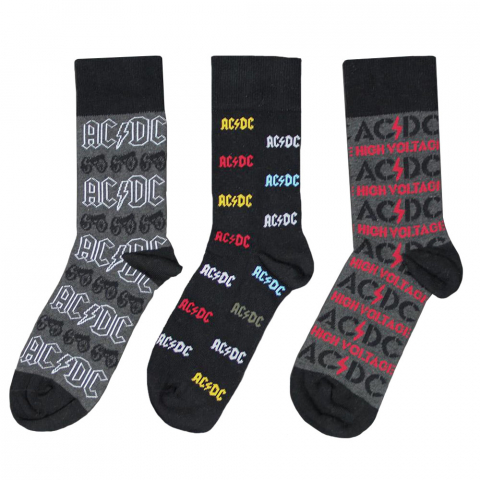 Set 3 perechi sosete AC/DC, 35-41 [1]