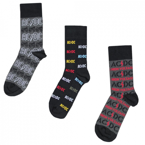 Set 3 perechi sosete AC/DC, 35-41 [2]