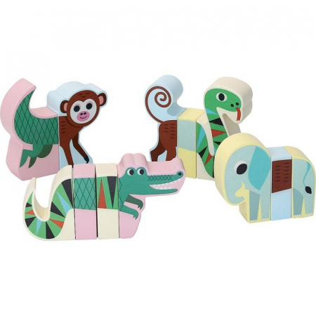 Puzzle bebelusi - Vilac-Set-4-animale-magnetice-Jungla
