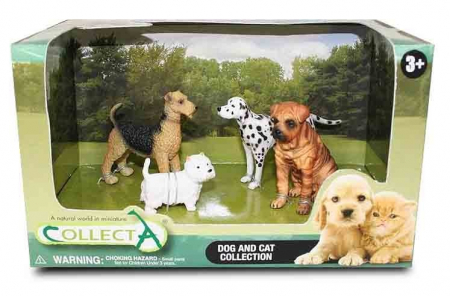 Háziállat figurák - Collecta-Set-4-Figurine-Catei-si-Pisici-Collecta