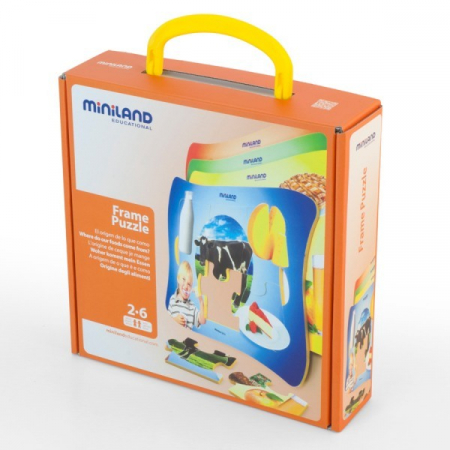 Miniland Set 4 puzzle De unde provin alimentele [2]