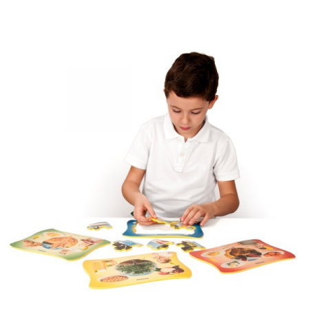 Miniland Set 4 puzzle De unde provin alimentele [1]