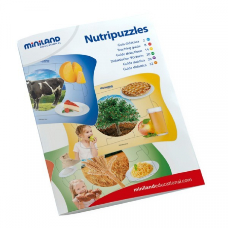 Miniland Set 4 puzzle De unde provin alimentele [5]
