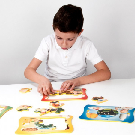 Miniland Set 4 puzzle De unde provin alimentele [4]