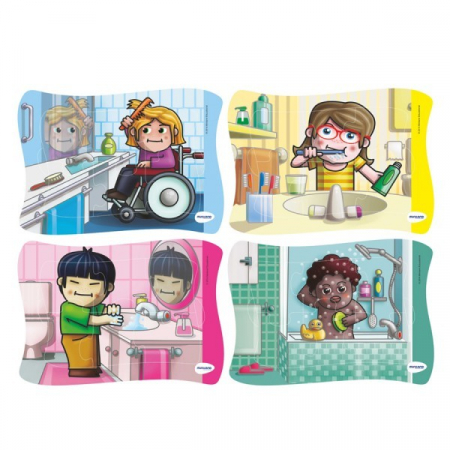 Miniland Set 4 puzzle Igiena [1]