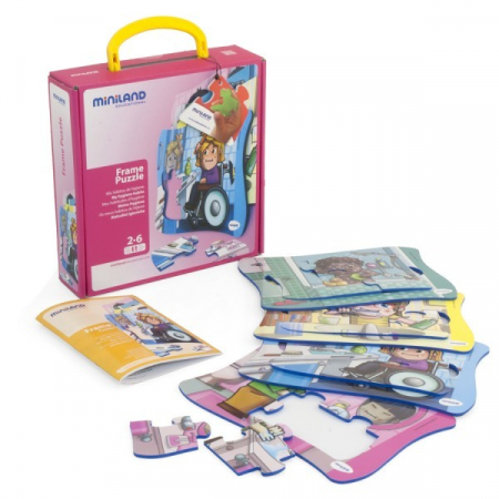 Oktató játékok és játékok - Miniland Set 4 puzzle Igiena
