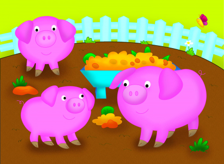 Galt-Set-4-puzzle-uri-Animale-de-la-ferma-12-piese [5]