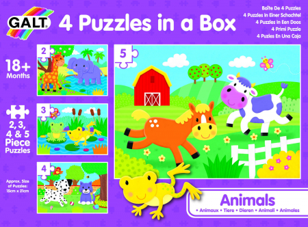 Kirakós játékok - Galt-Set-4-puzzle-uri-Animalute-5-piese