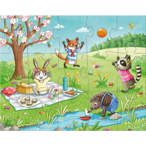 Haba-Set 4 puzzle-uri cu figurine Anotimpurile, HABA [1]