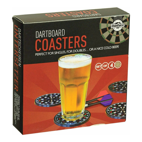 Set 4 suporturi pahare, Placa Darts 11 cm, Funtime, plastic [3]