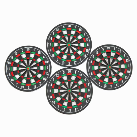 Jucarii educative - Funtimes-Set 4 suporturi pahare, Placa Darts 11 cm, Funtime, plastic