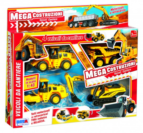 Játékok 3-5 éveseknek - Set 4 vehicule santier RS Toys