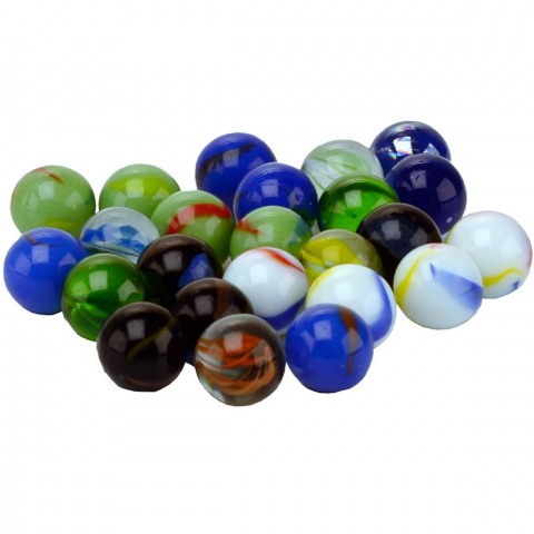 Jucarii 3-5 ani - UP Int'l-Set 48 de bile multicolore din sticla, 16 mm